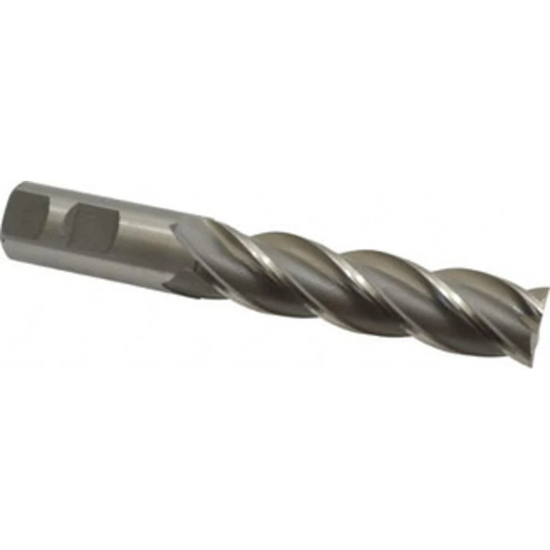 Value Collection 1, 4 LOC, 1 Shank Diam, 6-1/2 OAL, 4 Flute, Cobalt Square End Mill Single End, Uncoated, Spiral Flut...